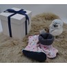 Chaussons bottes rose intérieur gris