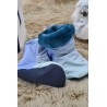 Chaussons bottes bleu dégradé vert intérieur bleu canard