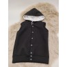 Gilet sans manches noir blanc