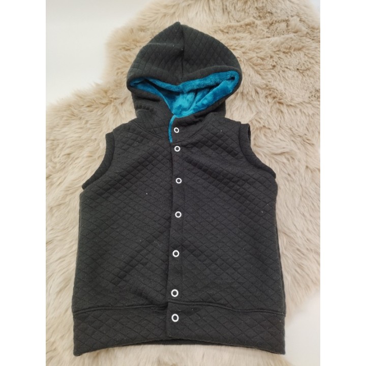 Gilet sans manches noir pétrole