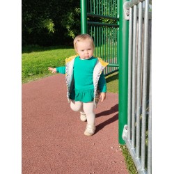 Gilet sans manches fleuri