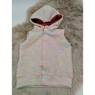 Gilet sans manches rayé multicouleur