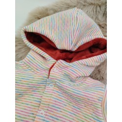 Gilet sans manches rayé multicouleur