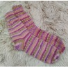 Chaussettes en laine jacquard vieux rose