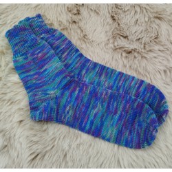 Chaussettes en laine nuances bleu violet