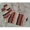 Chaussettes en laine jacquard marron