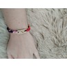 Bracelet tissus et plaque rectangle