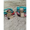 Bracelet tissus et plaque rectangle
