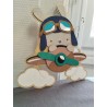 Décoration murale lapin pilote
