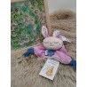Mini doudou parme bleu