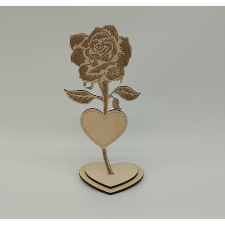 Rose éternelle avec support