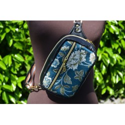 Sacoche rayna jacquard emeraude