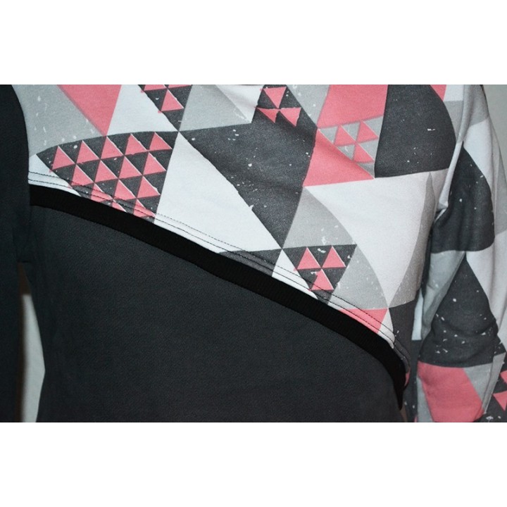 Sweat faux boléro Triangles