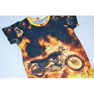 Tee-shirt Moto enflammé