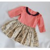 Robe pepper saumon et type toile de jouy