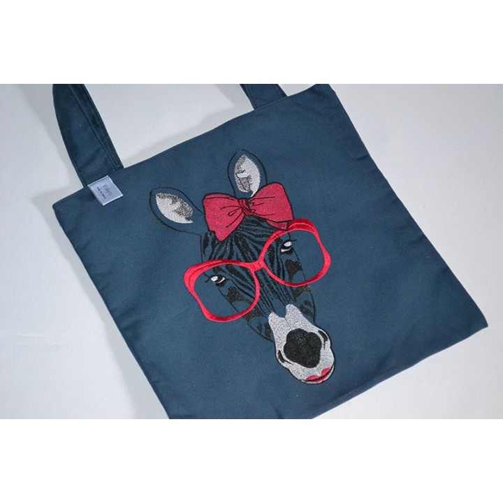 Tote bag doublé motif zèbre