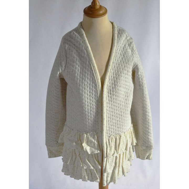 Gilet cardigan matelassé Ecru