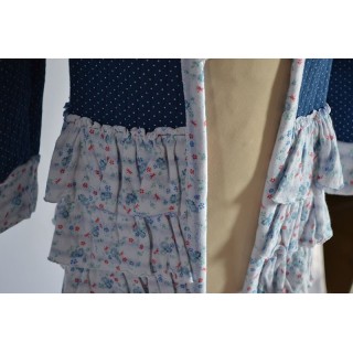 Gilet cardigan matelassé à pois