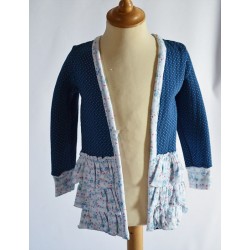Gilet cardigan matelassé à pois