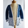 Gilet cardigan matelassé à pois