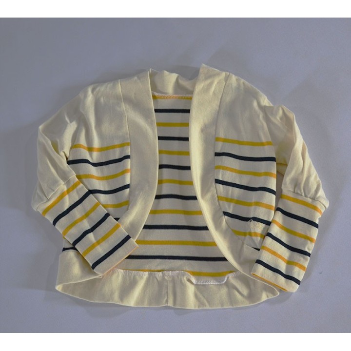 Gilet cercle écru rayé
