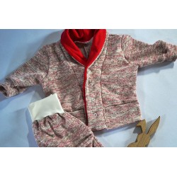 Ensemble cardigan Rouge 3/6 M