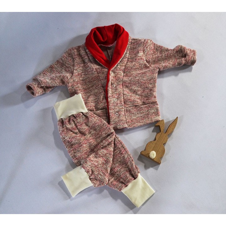 Ensemble cardigan Rouge 3/6 M