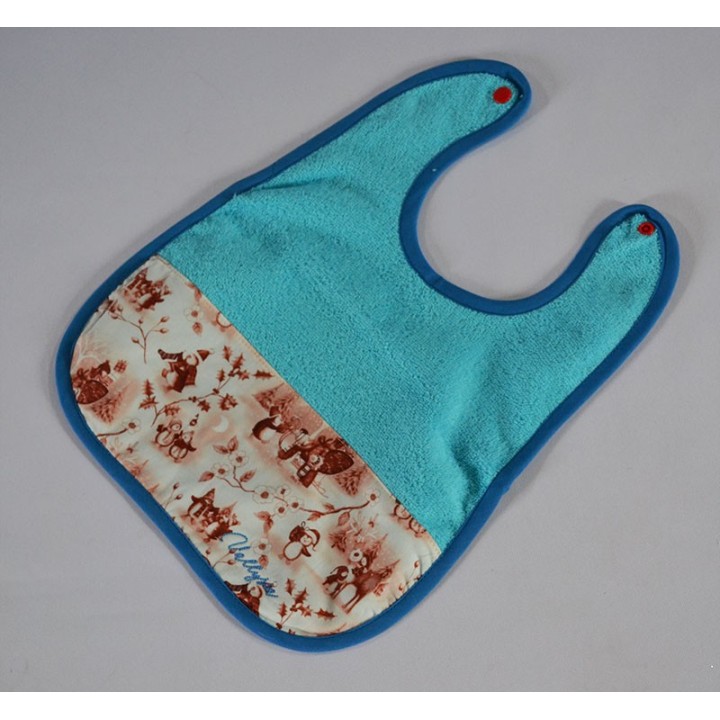 Bavoir de Noël turquoise