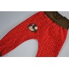 Pantalon sarouel fleurs rouges fillette