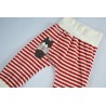 Pantalon sarouel marinière rouge