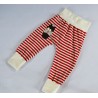 Pantalon sarouel marinière rouge
