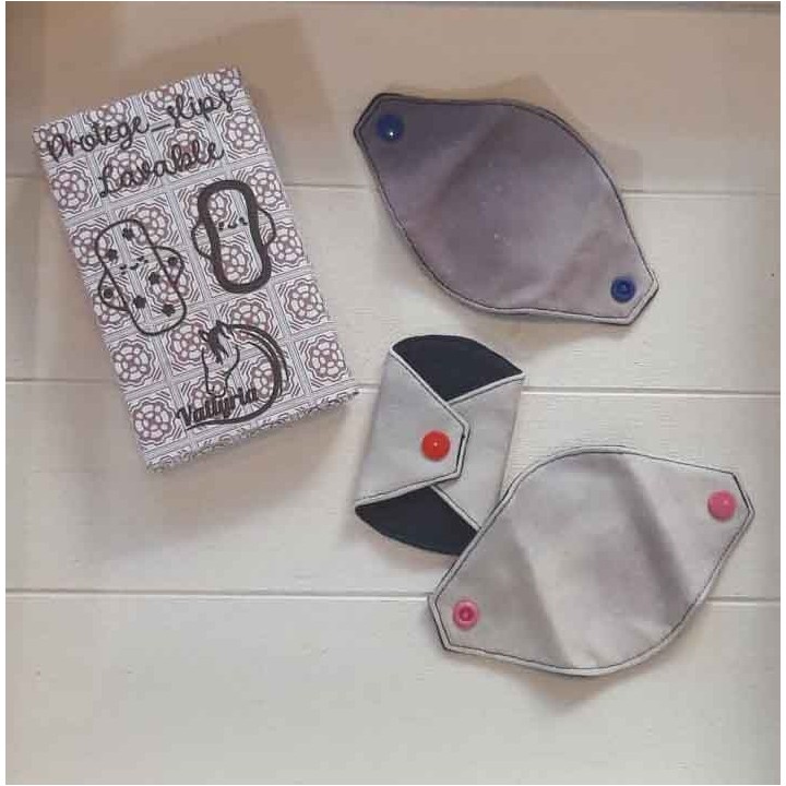 Protège slip lavable "mini" gris