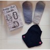Protège slip lavable "écusson" gris