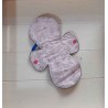 Serviette hygiénique lavable rose metallique