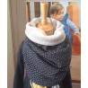 Snood long à pois douillette gris