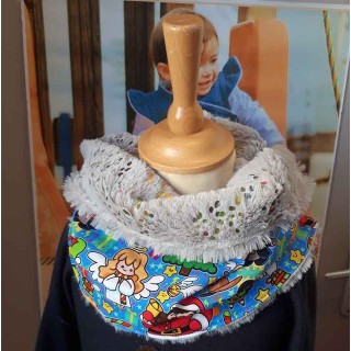 Snood douillette confettis gris adulte