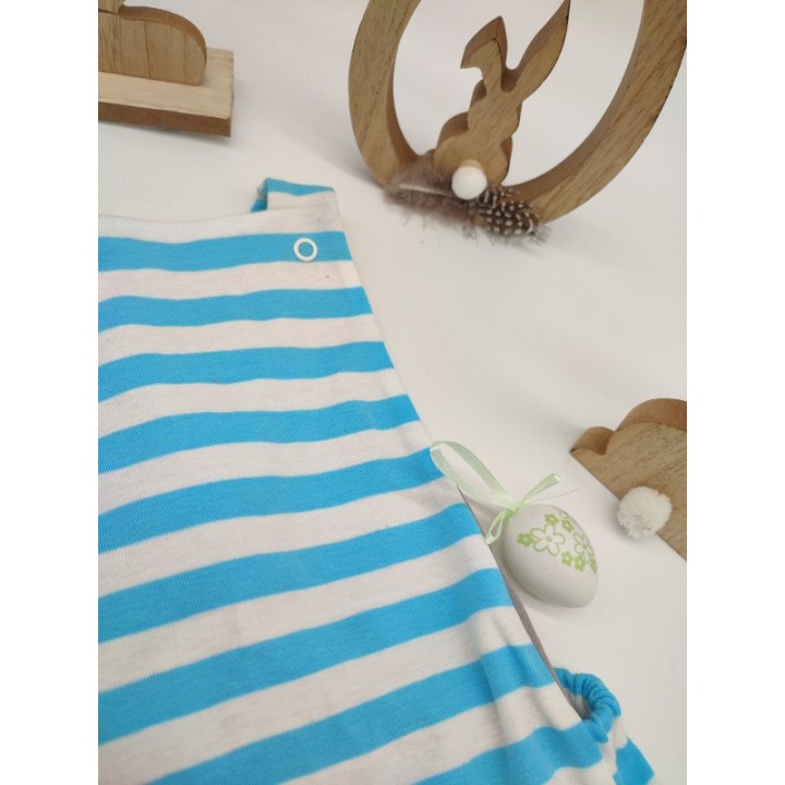 Barboteuse marinière turquoise